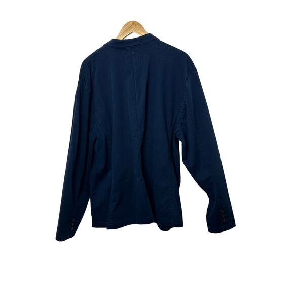 St. John's Bay Navy Blue Three Button Blazer Women's XL Cotton Blend Pockets - Picture 6 of 7
